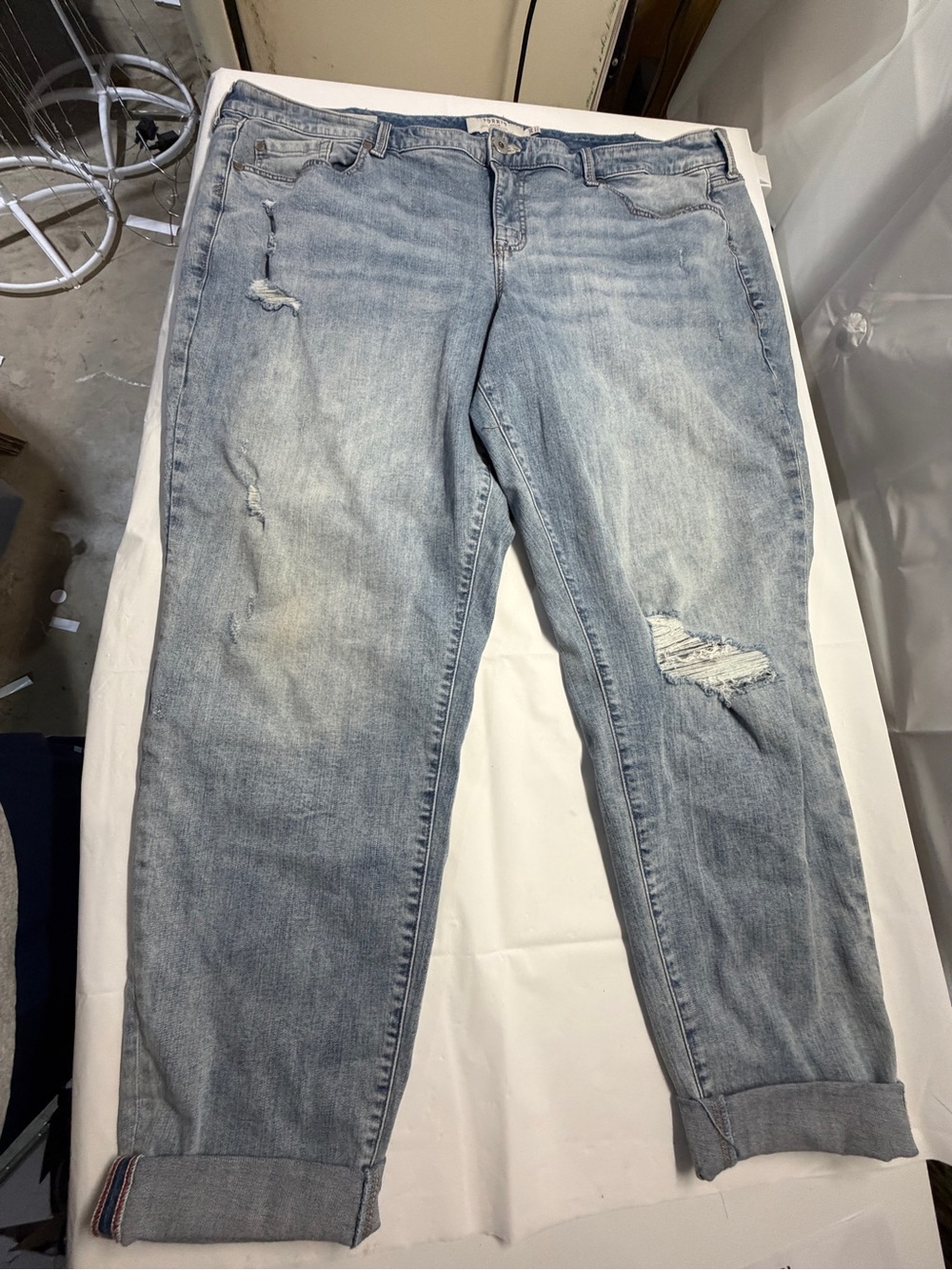 torrid‎ Light Blue Distressed Boyfriend Jeans